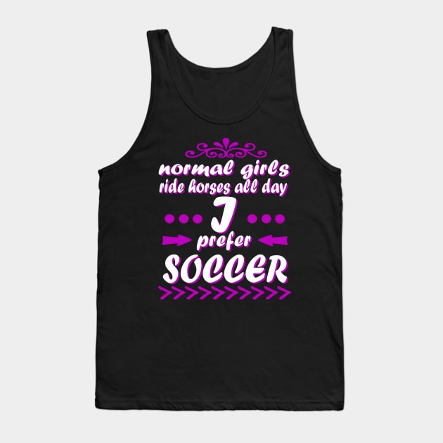 Soccer football player ball sport saying club Tank Top by FindYourFavouriteDesign